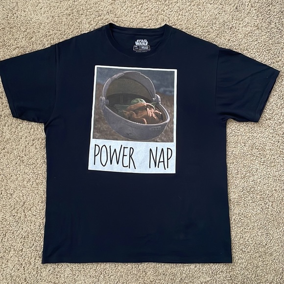Star Wars Large Shirt in Black • With Front Print of Power Nap - Picture 1 of 5